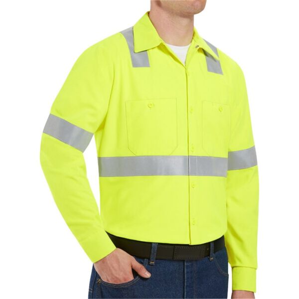 Red Kap Men's Tall High Visibility Work Shirt SS14HVT Men's Tall High Visibility Work Shirt Thumbnail