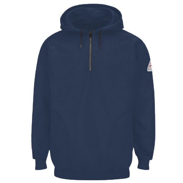 Bulwark Men's Flame Resistant Quarter-Zip Hooded Sweatshirt SEH8 Men's Flame Resistant Quarter-Zip Hooded Sweatshirt Thumbnail