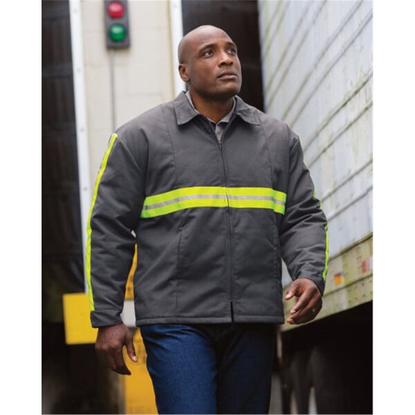 Red Kap Men's Enhanced Visibility Perma-Lined Panel Jacket JT50EN Men's Enhanced Visibility Perma-Lined Panel Jacket Thumbnail