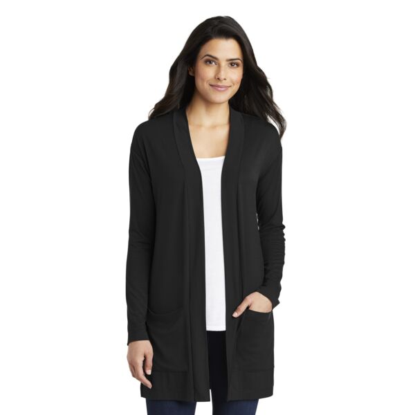 Port Authority Women's Concept Long Pocket Cardigan LK5434 Women's Concept Long Pocket Cardigan Thumbnail