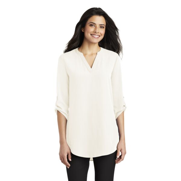 Port Authority Women's 3/4 Sleeve Tunic Blouse LW701 Women's 3/4 Sleeve Tunic Blouse Thumbnail