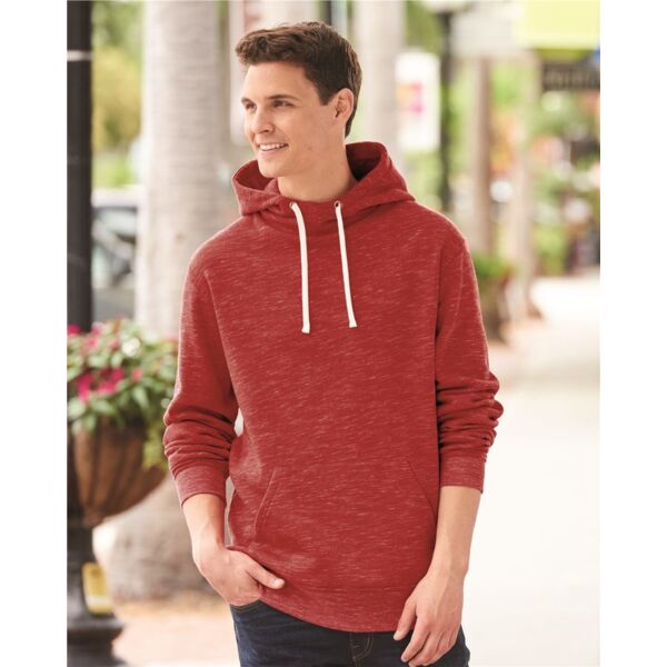 J. America Men's Mélange Fleece Hooded Sweatshirt 8677 Men's Mélange Fleece Hooded Sweatshirt Thumbnail