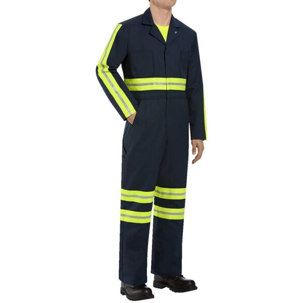 Red Kap Men's Tall Enhanced Visibility Action Back Coverall CT10ENT Men's Tall Enhanced Visibility Action Back Coverall Thumbnail