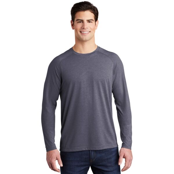 Sport Tek PosiCharge ® Long Sleeve Tri Blend Wicking Raglan Tee ST400LS PosiCharge ® Long Sleeve Tri Blend Wicking Raglan Tee Thumbnail