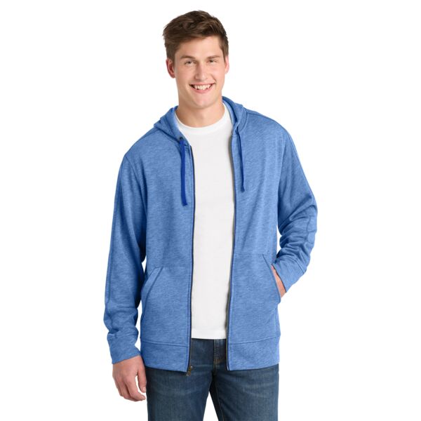 Sport Tek PosiCharge ® Tri Blend Wicking Fleece Full Zip Hooded Jacket ST293 PosiCharge ® Tri Blend Wicking Fleece Full Zip Hooded Jacket Thumbnail