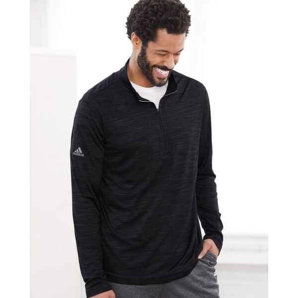 Adidas Men's Lightweight Mélange Quarter-Zip Pullover A475 Men's Lightweight Mélange Quarter-Zip Pullover Thumbnail