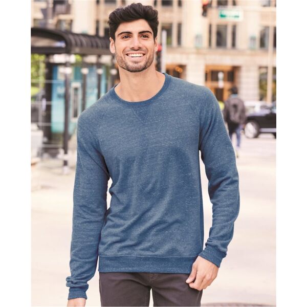 Jerzees Unisex Snow Heather French Terry Crewneck Sweatshirt 91MR Unisex Snow Heather French Terry Crewneck Sweatshirt Thumbnail