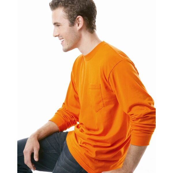 Bayside Unisex USA-Made 50/50 Long Sleeve Pocket T-Shirt 1730 Unisex USA-Made 50/50 Long Sleeve Pocket T-Shirt Thumbnail