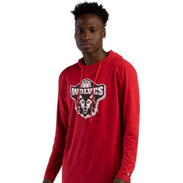 Badger Men's Tri-Blend Surplice Hooded Long Sleeve T-Shirt 4905 Men's Tri-Blend Surplice Hooded Long Sleeve T-Shirt Thumbnail