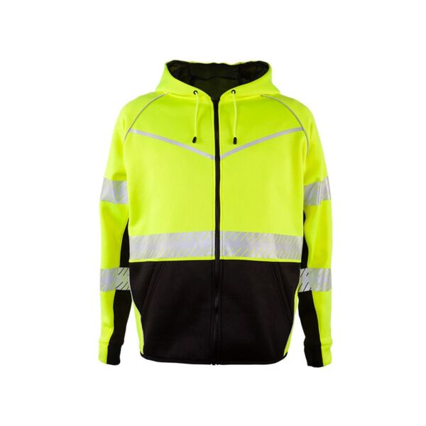 Kishigo Unisex Premium Black Series® Full-Zip Hooded Sweatshirt JS150 Unisex Premium Black Series® Full-Zip Hooded Sweatshirt Thumbnail