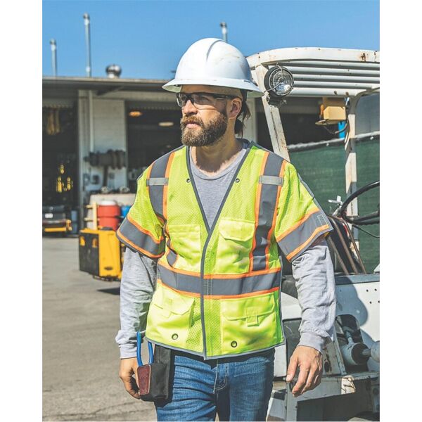 Kishigo Unisex Premium Brilliant Series® Breakaway Class 3 Vest 1552B Unisex Premium Brilliant Series® Breakaway Class 3 Vest Thumbnail