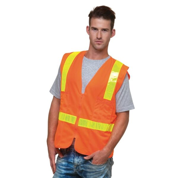 Bayside Unisex USA-Made ANSI Solid Surveyor's Vest Class 2 3786 Unisex USA-Made ANSI Solid Surveyor's Vest Class 2 Thumbnail
