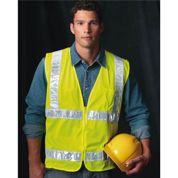 Bayside Unisex USA-Made Mesh Safety Vest 3785 Unisex USA-Made Mesh Safety Vest Thumbnail