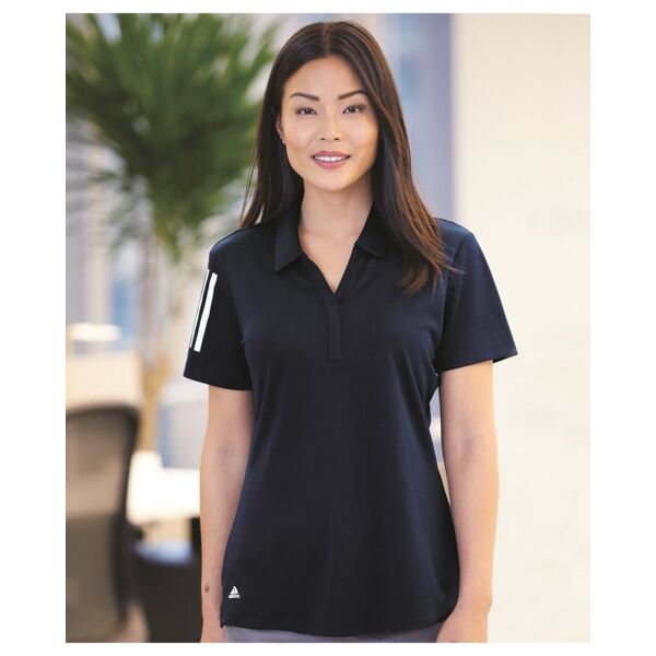 Adidas Women's Floating 3-Stripes Polo A481 Women's Floating 3-Stripes Polo Thumbnail