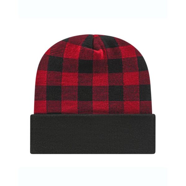 CAP AMERICA USA-Made Plaid Beanie RKP12 USA-Made Plaid Beanie Thumbnail