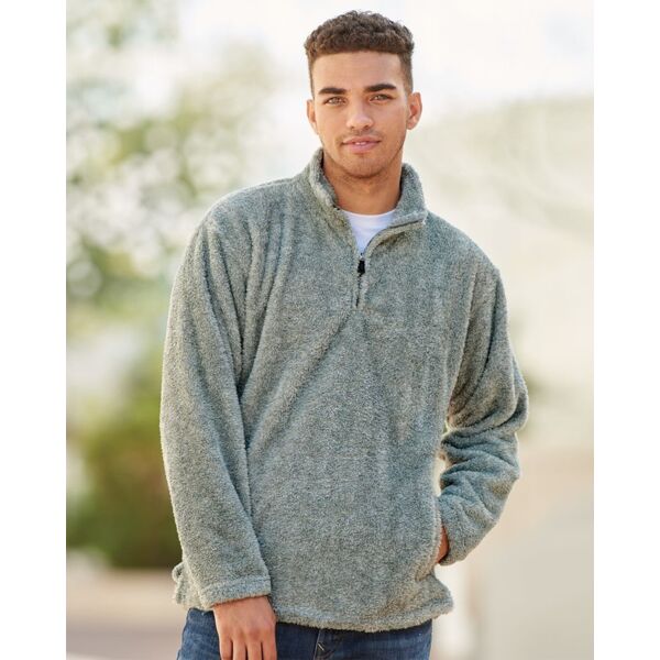 J. America Unisex Boundary Shag Frosty Sherpa Quarter-Zip Pullover 8464 Unisex Boundary Shag Frosty Sherpa Quarter-Zip Pullover Thumbnail