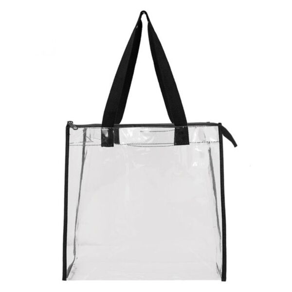 OAD Clear Zippered Tote with Full Gusset OAD5006 Clear Zippered Tote with Full Gusset Thumbnail
