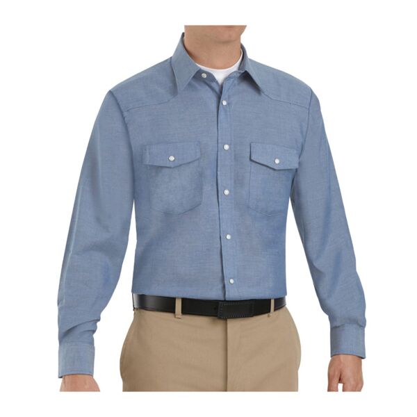 Red Kap Men's Tall Deluxe Western Style Long Sleeve Shirt SC14T Men's Tall Deluxe Western Style Long Sleeve Shirt Thumbnail