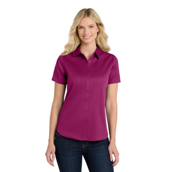 Port Authority Women's Short Sleeve SuperPro React Twill Shirt LW809 Women's Short Sleeve SuperPro React Twill Shirt Thumbnail