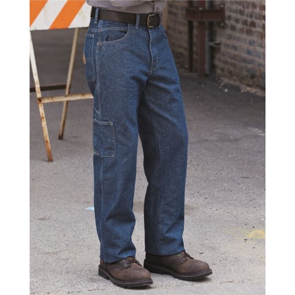 Bulwark Men's Extended Sizes Flame Resistant Pre-Washed Denim Dungaree PEJ8EXT Men's Extended Sizes Flame Resistant Pre-Washed Denim Dungaree Thumbnail