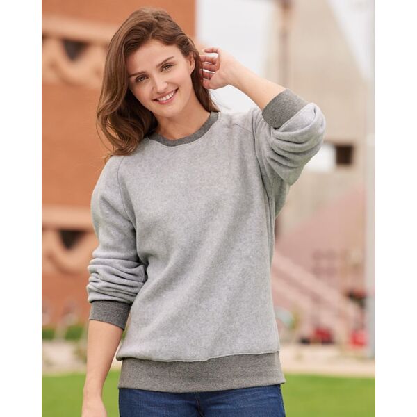 J. America Unisex Flip Side Fleece Crewneck Sweatshirt 8710 Unisex Flip Side Fleece Crewneck Sweatshirt Thumbnail