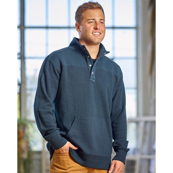 J. America Men's Ripple Fleece Snap Sweatshirt 8708 Men's Ripple Fleece Snap Sweatshirt Thumbnail