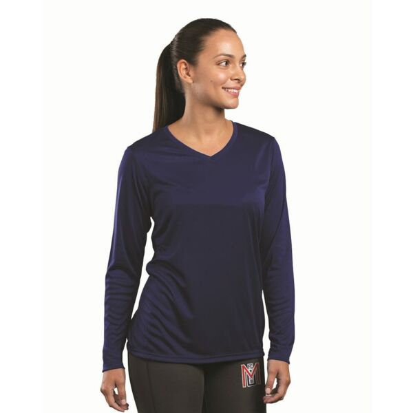 Holloway Women's Momentum Long Sleeve V-Neck T-Shirt 222824 Women's Momentum Long Sleeve V-Neck T-Shirt Thumbnail