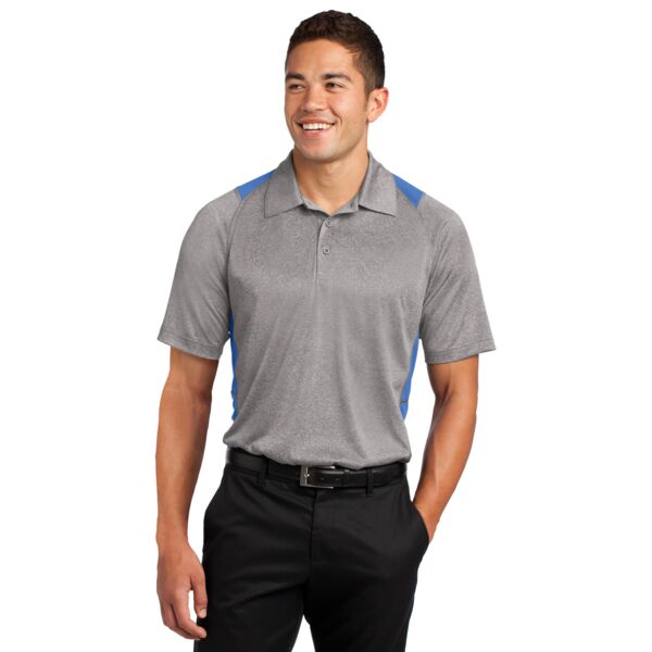 Sport Tek Heather Colorblock Contender ™ Performance  Polo ST665 Heather Colorblock Contender ™ Performance  Polo Thumbnail