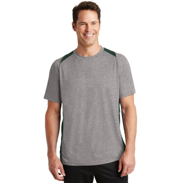 Sport Tek Heather Colorblock Performance Contender ™ Tee ST361 Heather Colorblock Performance Contender ™ Tee Thumbnail