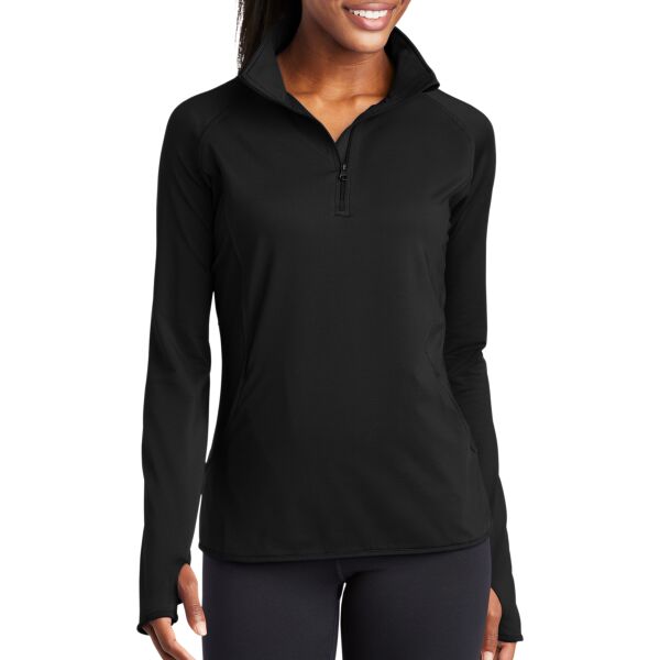 Ladies Sport Wick Poly/Spandex ½ Zip Pullover Thumbnail