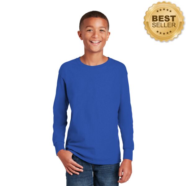 Gildan Youth Heavy Cotton Long Sleeve T Shirt 5400B Youth Heavy Cotton Long Sleeve T Shirt Thumbnail
