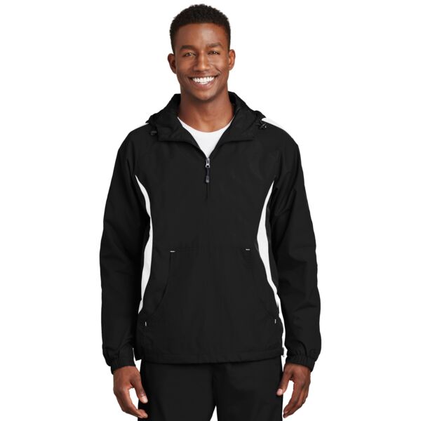 Sport Tek Colorblock Raglan Anorak JST63 Colorblock Raglan Anorak Thumbnail