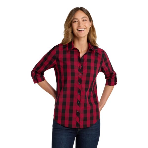 Port Authority Ladies Everyday Plaid Shirt LW670 Ladies Everyday Plaid Shirt Thumbnail